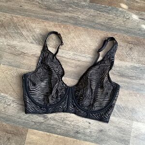 Victoria's Secret Black Sheer Lace Bra
